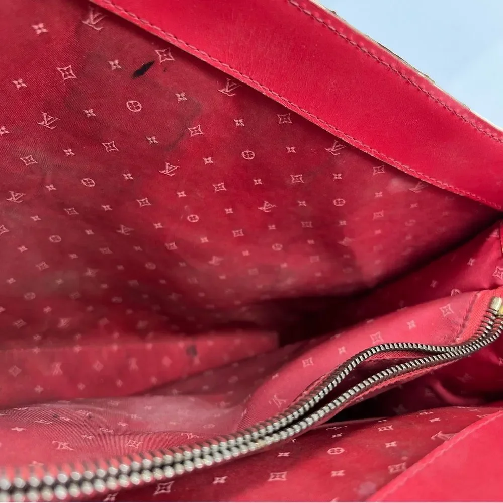 LOUIS VUITTON Le Fabuleux Shale Leather Shoulder Hand Bag Women Ladies Authentic